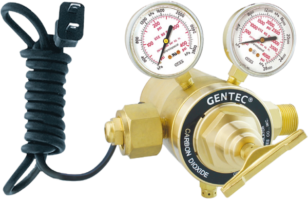 Gentec Carbon Dioxide (CO2) Electrical Heated Regulator