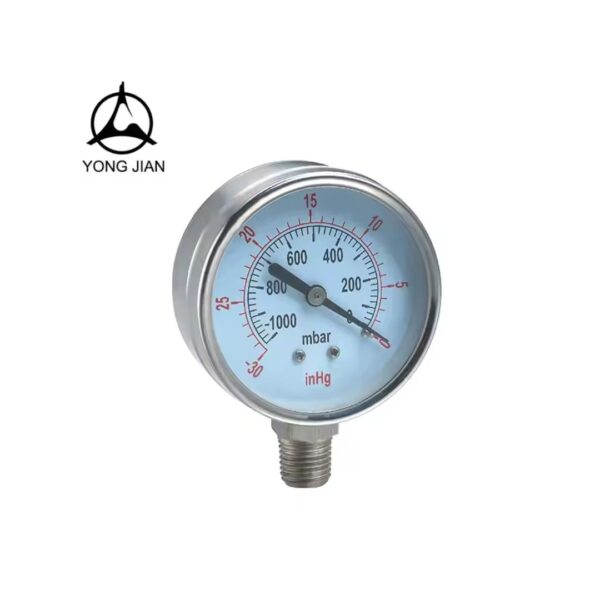 bottom connection pressure gauge